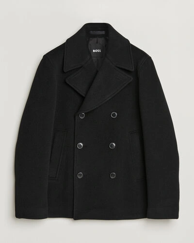 BOSS BLACK Hyde Wool Peacoat Black
