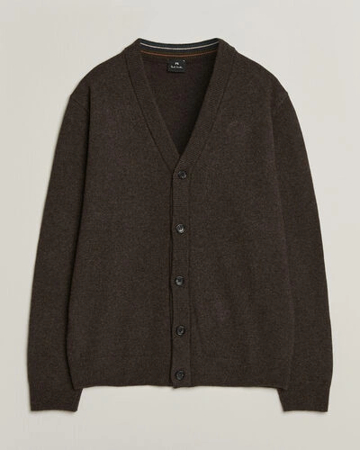 PS Paul Smith Wool Knitted Cardigan Brown