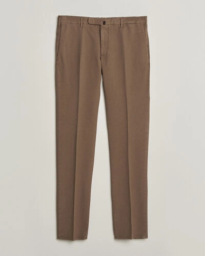 Incotex Slim Fit Soft Cotton Stretch Chinos Taupe