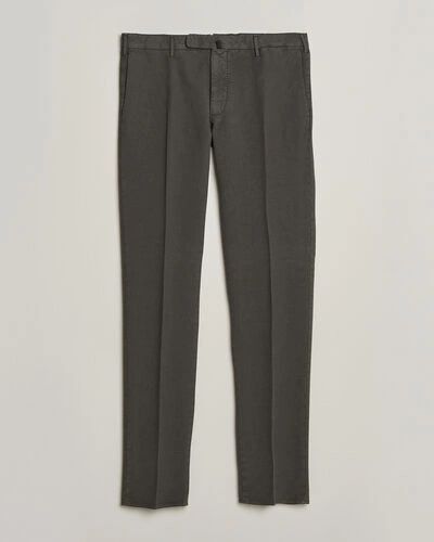 Incotex Slim Fit Soft Cotton Stretch Chinos Dark Grey