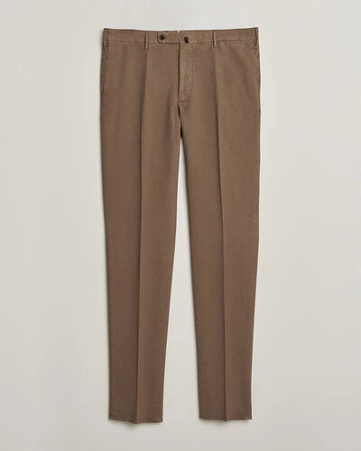 Incotex Regular Fit Soft Cotton Stretch Chinos Taupe