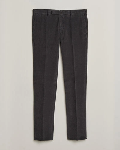 Incotex Slim Fit Baby Corduroy Trousers Dark Grey