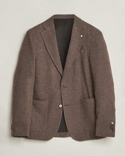 L.B.M. 1911 Jack Knitted Cashmere Mix Blazer Brown