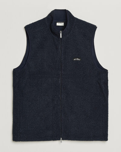 Les Deux Patch Teddy Vest Dark Navy