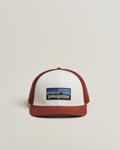Patagonia P-6 Logo Trucker Hat White/Red