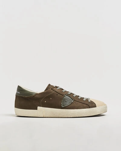 Philippe Model PRSX Low Top Suede Sneaker Green