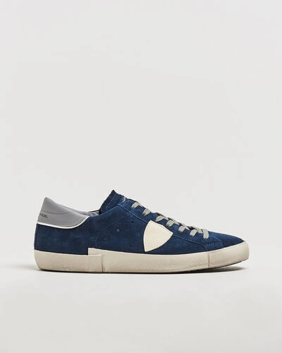 Philippe Model PRSX Low Top Suede Sneaker Blue/Grey