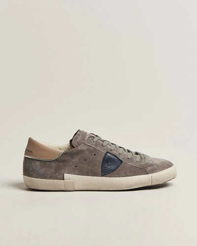Philippe Model PRSX Low Top Suede Sneaker Grey
