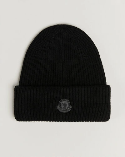Moncler Rib Cashmere Beanie Black