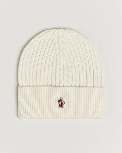 Moncler Grenoble Rib Wool Beanie Off White