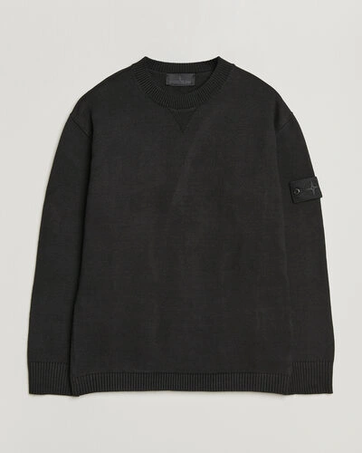 Stone Island Ghost Plush Stitch Winter Cotton Sweat Black