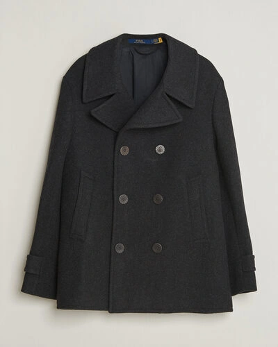 Polo Ralph Lauren Lightweight Melton Peacoat Charcoal