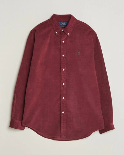 Polo Ralph Lauren Custom Fit BD Corduroy Shirt Classic Wine