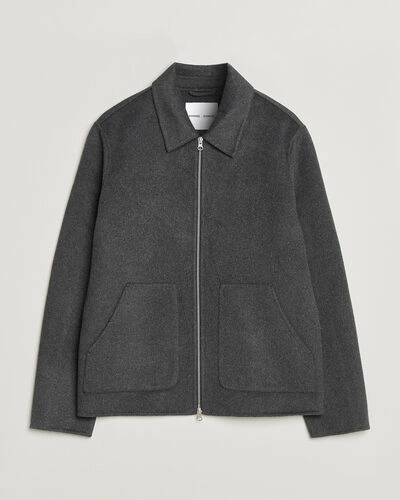 Samsøe Samsøe Paulo Wool Shirt Jacket Dark Grey Melange