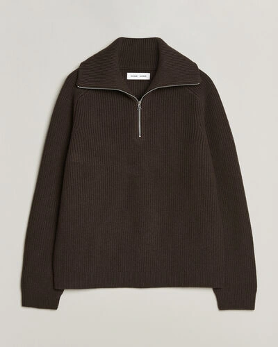 Samsøe Samsøe Rick Wool Heavy Knitted Half Zip Delicioso