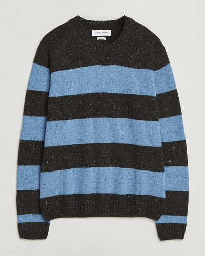 Samsøe Samsøe Nate Donegal Wool Knitted Striped Sweater Brown/Blue