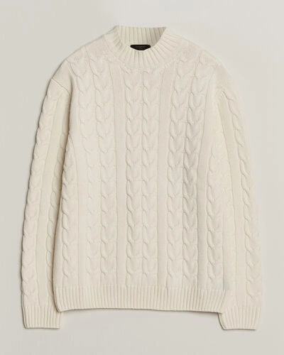 Zanone Double Cable Crew Neck Latte