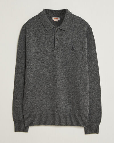 Baracuta Shetland Polo Mid Grey