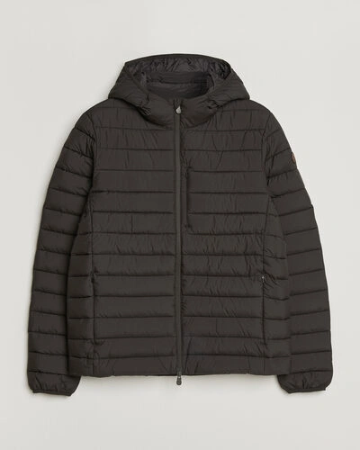 Save The Duck Juncus Matt Lightweight Hood Jacket Brown Black