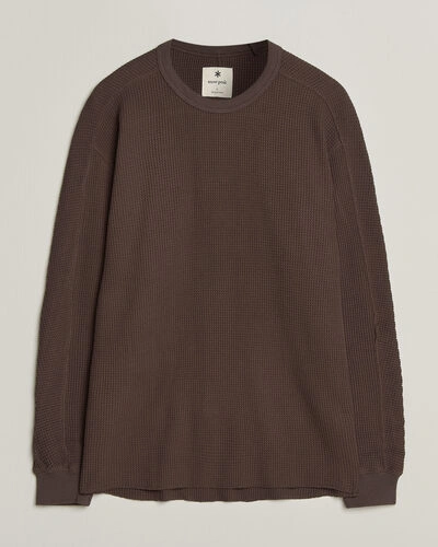 Snow Peak Heavyweight Waffle Pullover Dark Brown