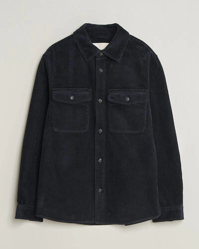 Gant Regular Fit Corduroy Overshirt Evening Blue