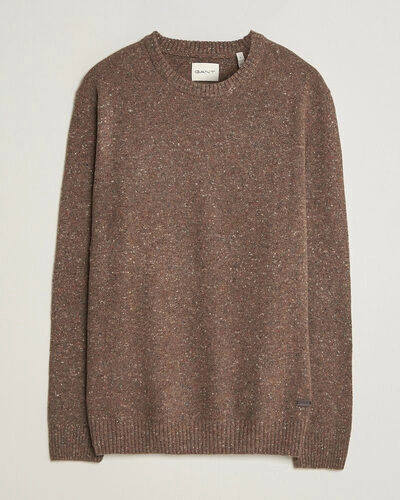 Gant Neps Wool Crew Neck Sweater Faded Taupe