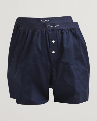 Gant 2-Pack Woven Boxer Shorts Evening Blue