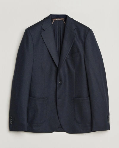 Morris Wool Jersey Blazer Navy