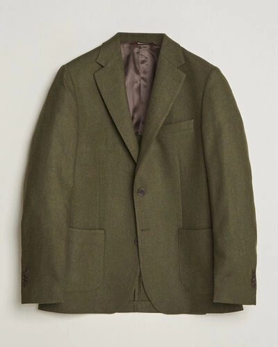 Morris Flannel Suit Blazer Green