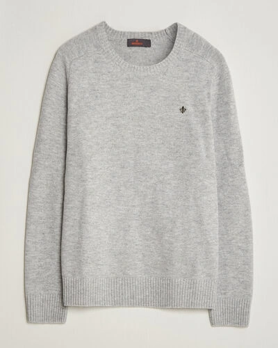 Morris Hertford Lambswool Crew Neck Grey