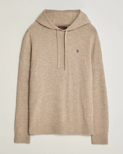 Morris Hertford Lambswool Hoodie Khaki