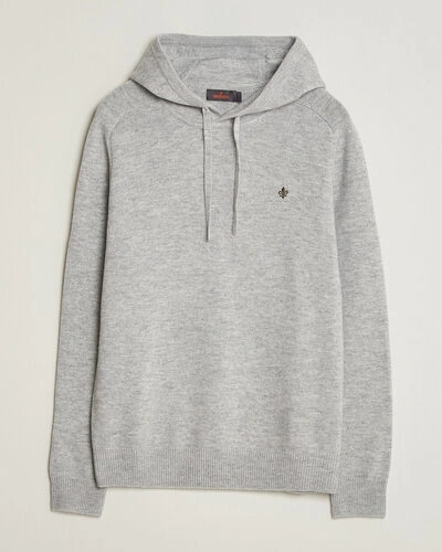 Morris Hertford Lambswool Hoodie Grey