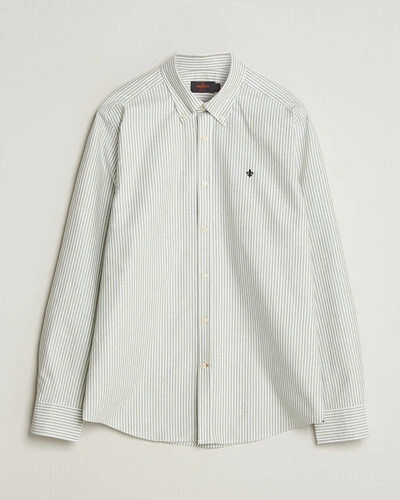 Morris Douglas Oxford Stripe Shirt Olive