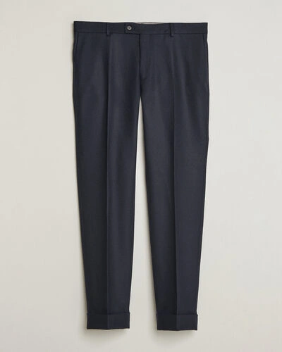 Morris Flannel Suit Trousers Navy