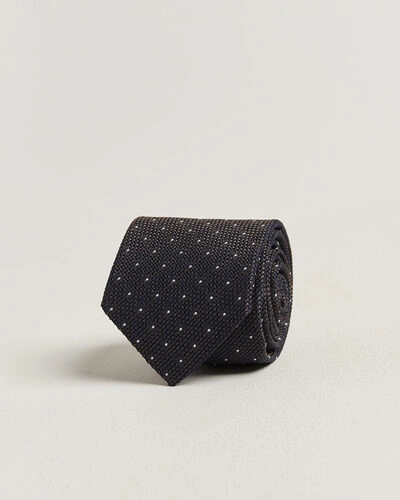 Amanda Christensen Silk Grenadine Dot 8cm Tie Brown