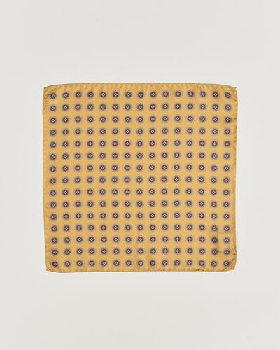 Amanda Christensen Silk Twill Medallion Pocket Square Yellow