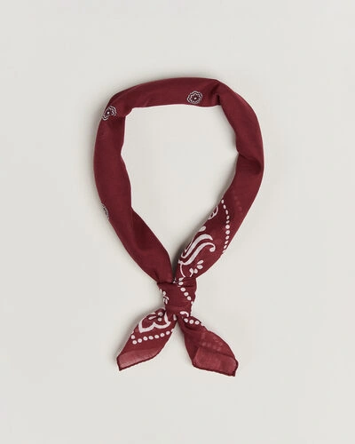 Amanda Christensen Cotton Voile Printed Flower Bandana Wine