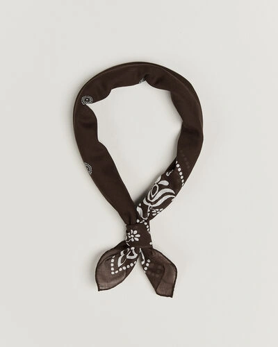 Amanda Christensen Cotton Voile Printed Flower Bandana Brown