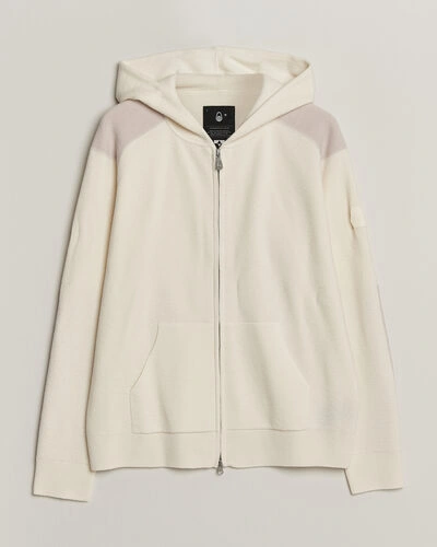 Sail Racing Spine Wool Knitted Full Zip Hoodie Off White
