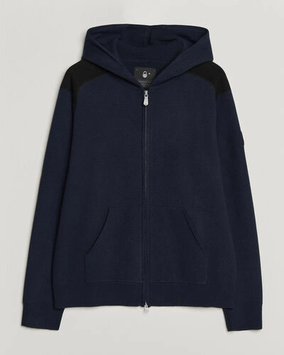 Sail Racing Spine Wool Knitted Full Zip Hoodie Dark Navy