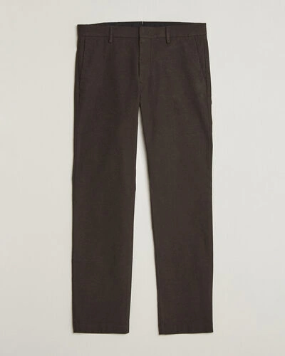 NN07 Theo Brushed Cotton Trousers Deep Truffle
