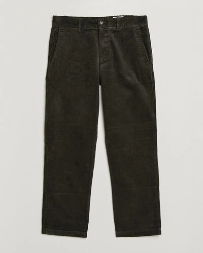 NN07 Aden Regular Fit Corduroy Chinos Dark Army