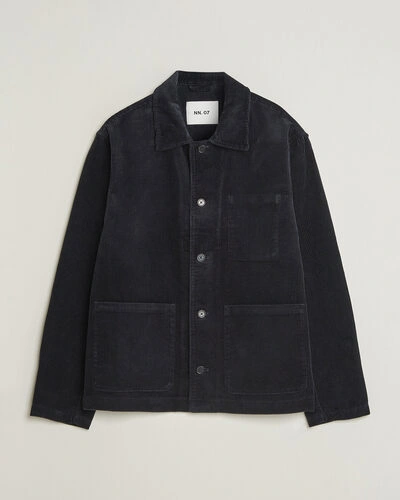 NN07 Morgan Corduroy Overshirt Deep Navy