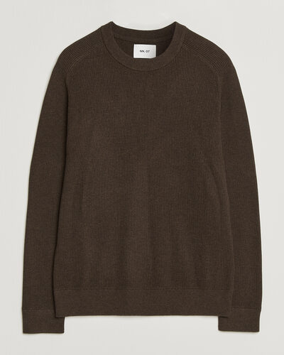 NN07 Kevin Cotton Knitted Sweater Deep Truffle