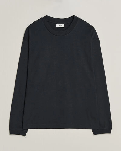 NN07 Lionel Suvin Cotton Long Sleeve T-Shirt Deep Navy