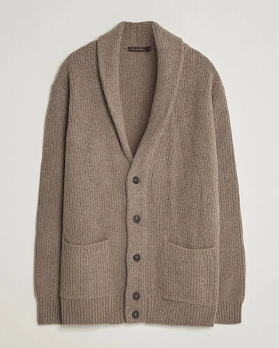Oscar Jacobson Roland Wool Cardigan Beige