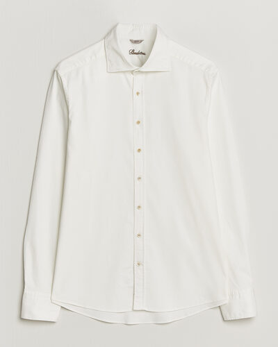 Stenströms Slimline Garment Washed Shirt Off White Denim