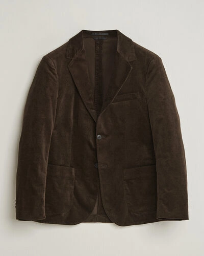 Sunspel Relaxed Corduroy Blazer Dark Choclate