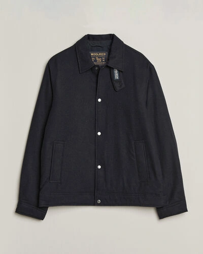 Woolrich Wool Light Padded Keating Shirt Jacket Melton Blue