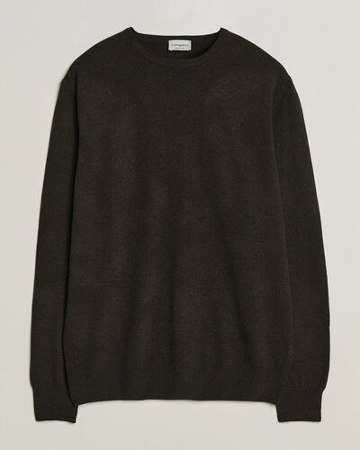 Morgano Wool/Cashmere Crewneck Dark Brown